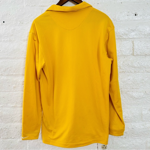 Nike Golf Long Sleeve Polo Sphere React Mens M Yellow - Picture 5 of 10